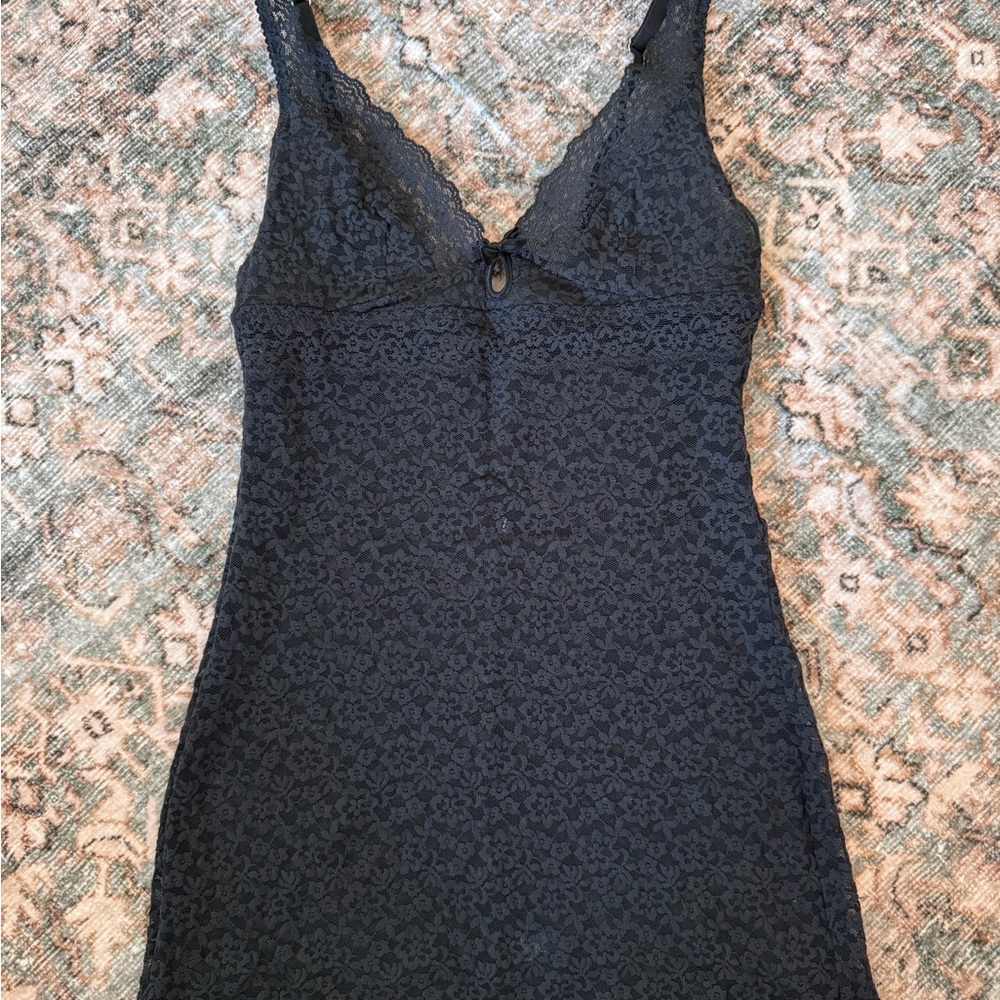 Victoria's Secret Black Lace Chemise